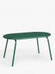 Oval Metal Garden Coffee Table, 90cm, green