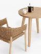 Round Garden Bistro Table, 75cm, (Acacia Wood), Natural