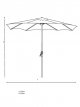 Metal Pole Garden Parasol, 2m