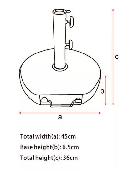 Parasol Base Weight, Granite, 30kg