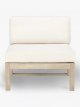 Single Modular Garden Lounge Chair Section,(Eucalyptus Wood), Natural