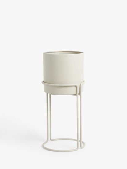 Indoor Floor Planter, Greige