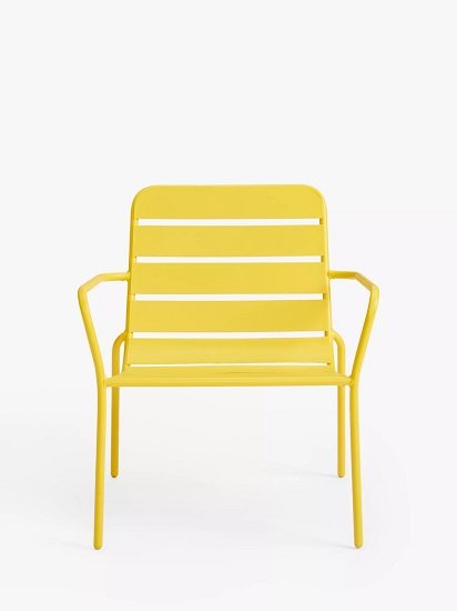 Metal Garden Lounge Chair, Yellow