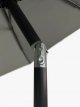 Aluminium Wind-Up Parasol, 2.7m, Grey